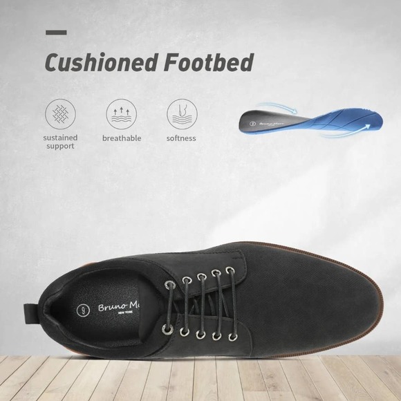 Bruno Marc Black  Mens lace up loafers 7 main image 4